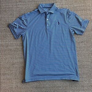 Men's Johnnie O Performance Striped  Short Sleeve Polo Size M
